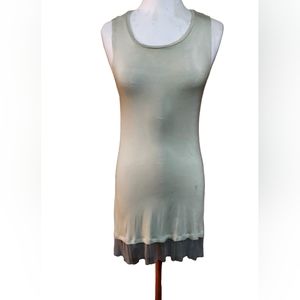 Logo Layers S Knee Length Dress Green Layerable Slip Dress Sun dimensions pit-pi